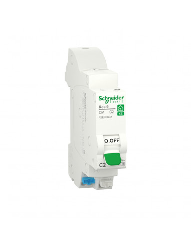 Resi9 XE disjoncteur modulaire 1P+N 2A courbe C embrochable SCHNEIDER R9EFC602