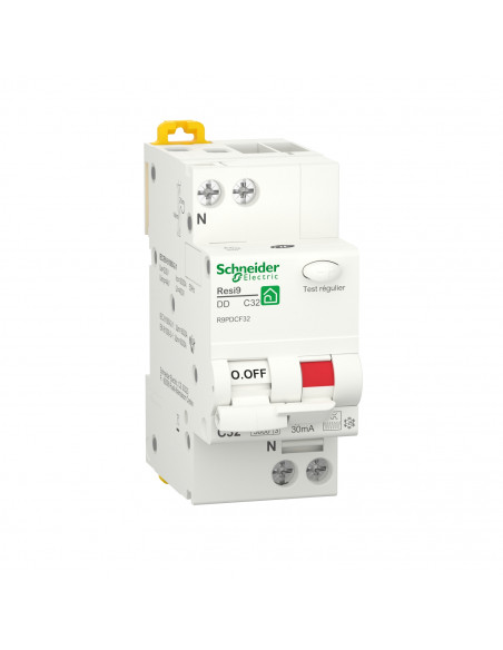 Resi9 XP disjoncteur différentiel 1P+N 32A 30mA courbe C type Fsi SCHNEIDER R9PDCF32