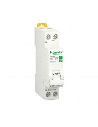 Resi9 XP disjoncteur modulaire 1P+N 10A courbe C peignable SCHNEIDER R9PFC610