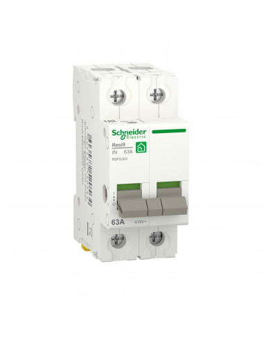 Resi9 XP interrupteur-sectionneur 2P 63A SCHNEIDER R9PS263