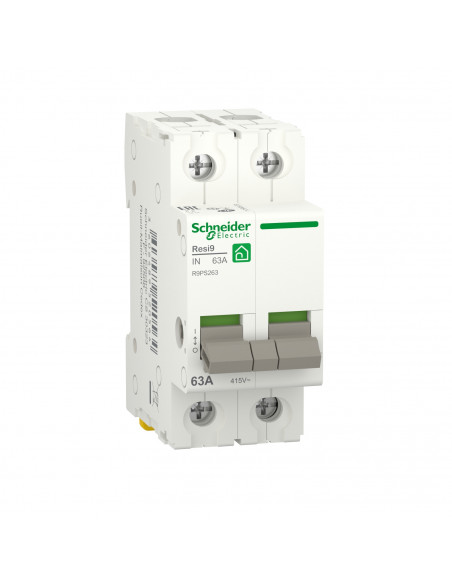 Resi9 XP interrupteur-sectionneur 2P 63A SCHNEIDER R9PS263