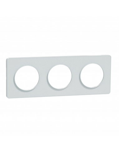 Odace Touch plaque Blanc Recyclé 3 postes horiz. ou vert. entraxe 71mm SCHNEIDER S510806