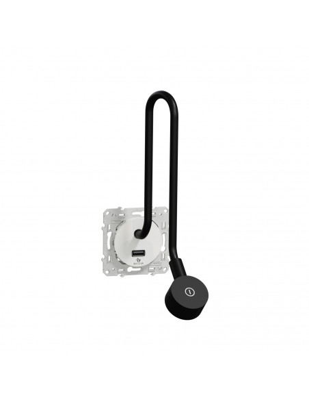 Liseuse Odace 6A avec prise USB type C 2,4A blanc SCHNEIDER S520002