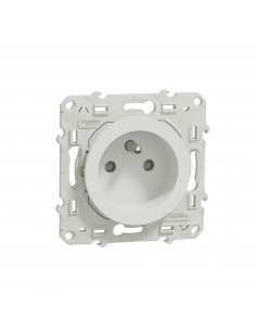 ODACE PRISE DE COURANT 2P+T BLANC A VIS CONNEXION VIS SCHNEIDER S520039