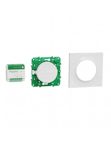 Kit Odace SFSP actionneur micro + Interrupteur + plaque style blanc SCHNEIDER S520192K