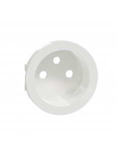 Odace Blanc enjoliveur seul prise de courant 2P+T 16A SCHNEIDER S520659