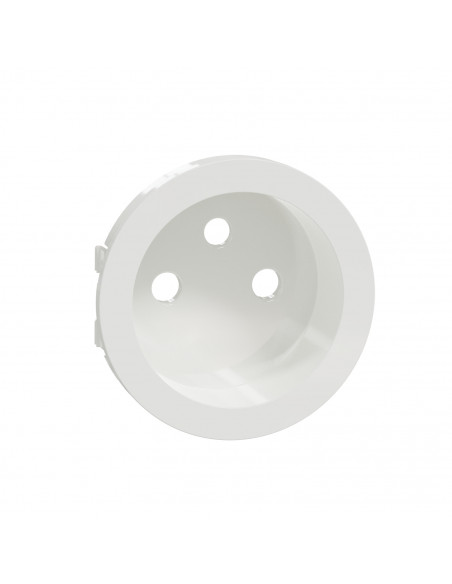 Odace Blanc enjoliveur seul prise de courant 2P+T 16A SCHNEIDER S520659