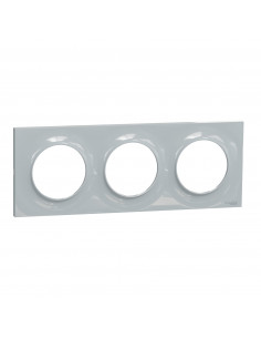 ODACE STYL PLAQUE SABLE 3 POSTES HORIZONTAUX OU VERTICAUX ENTRAXE 71MM SCHNEIDER S520706B1