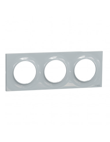 ODACE STYL PLAQUE SABLE 3 POSTES HORIZONTAUX OU VERTICAUX ENTRAXE 71MM SCHNEIDER S520706B1