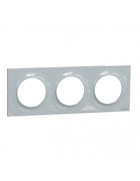 ODACE STYL PLAQUE SABLE 3 POSTES HORIZONTAUX OU VERTICAUX ENTRAXE 71MM SCHNEIDER S520706B1
