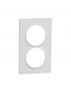 Odace Styl plaque Blanc verticaux entraxe 57mm SCHNEIDER 2