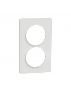 Odace Touch plaque Blanc avec liseré Blanc verticaux 57mm SCHNEIDER