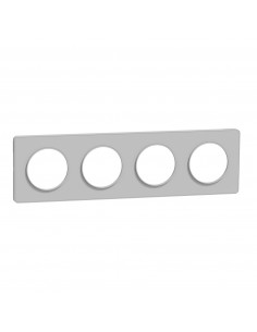 Odace Touch plaque Alu 4 postes horizontale ou verticale entraxe 71mm SCHNEIDER S530808
