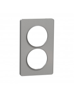 Odace Touch plaque Alu verticaux entraxe 57mm SCHNEIDER