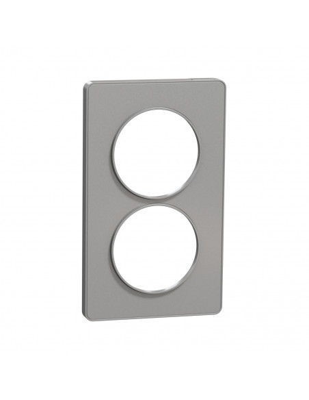 Odace Touch plaque Alu verticaux entraxe 57mm SCHNEIDER