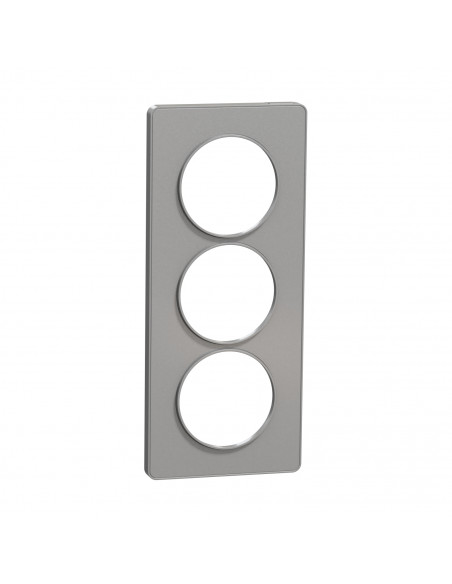 Odace Touch plaque Alu verticaux entraxe 57mm SCHNEIDER