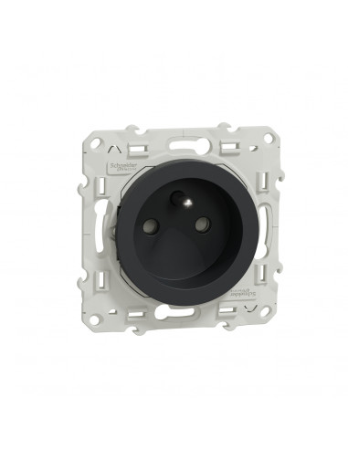Odace prise de courant 2P+T Anthracite à vis connexion rapide SCHNEIDER S540059