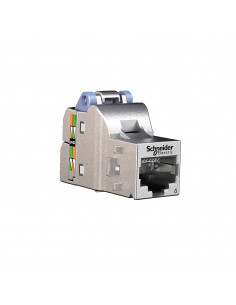 Resi9 S-One format DPM connecteur RJ45 catégorie 6 blindé boite de 12 pcs SCHNEIDER VDIB17716B12 2