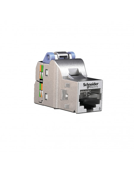Resi9 S-One format DPM connecteur RJ45 catégorie 6 blindé boite de 12 pcs SCHNEIDER VDIB17716B12