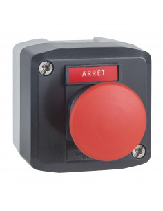 Harmony boite 1 coup de poing rouge diam. 40 1O Arret SCHNEIDER XALD164