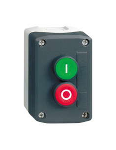 Boite avec 2 boutons poussoirs Harmony diam. 22 vert /rouge SCHNEIDER XALD213