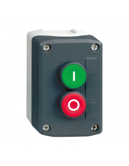 Boite avec 2 boutons poussoirs Harmony diam. 22 vert /rouge SCHNEIDER XALD213