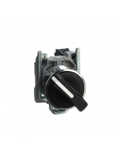 Harmony XB4 bouton tournant manette diam. 22 2 pos fix noir 1F vis étrier SCHNEIDER XB4BD21