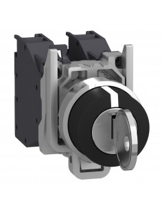 Harmony XB4 bouton à clé 455 diam. 22 3 pos fix retr C 2F vis étrier SCHNEIDER XB4BG33