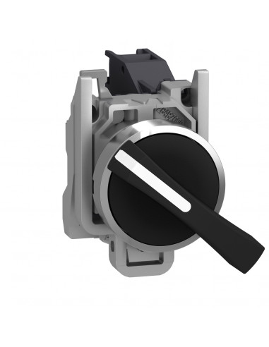 Harmony XB4 bouton tournant à crosse diam. 22 diam. 22 2 pos fix noir 1F vis SCHNEIDER XB4BJ21