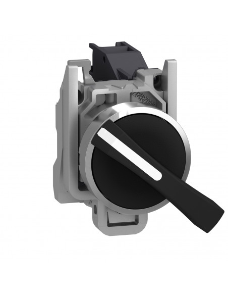 Harmony XB4 bouton tournant à crosse diam. 22 diam. 22 2 pos fix noir 1F vis SCHNEIDER XB4BJ21