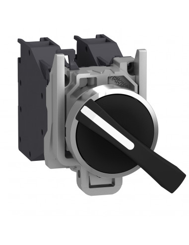 Harmony XB4 bouton à crosse Atx diam. 22 2 pos fix noir 1F vis étrier SCHNEIDER XB4BJ21GEX