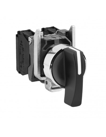 Harmony XB4 bouton tournant à crosse diam. 22 3 pos rap C noir 2F vis étr SCHNEIDER XB4BJ53