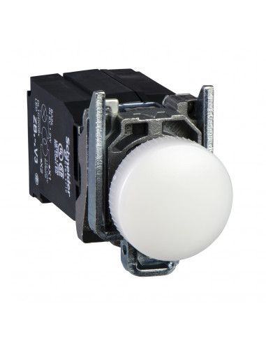 Harmony XB4 voyant lumineux DEL diam. 22 blanc alim transfo 460V vis étrier SCHNEIDER XB4BV8B1