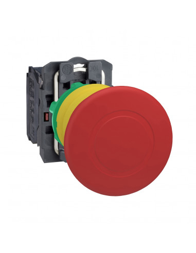 Harmony bouton poussoir arrêt d'urgence XB5 diam.  22mm rouge pousser/tirer SCHNEIDER XB5AT842