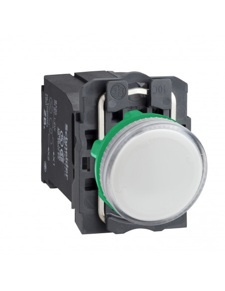Harmony XB5 voyant lumineux BA9s diam. 22 blanc 230V vis étrier SCHNEIDER XB5AV41