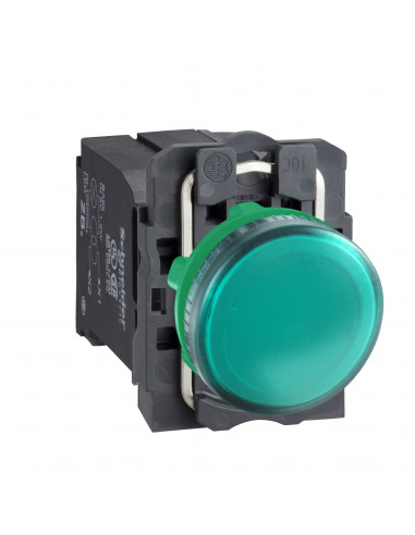 Harmony XB5 voyant lumineux BA9s diam. 22 vert 230V vis étrier SCHNEIDER XB5AV43