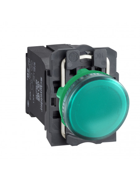 Harmony XB5 voyant lumineux BA9s diam. 22 vert 230V vis étrier SCHNEIDER XB5AV43