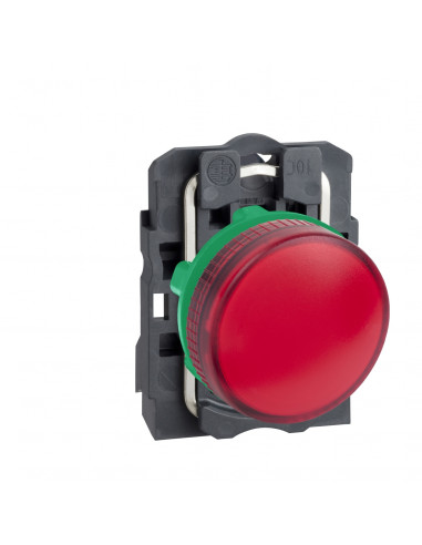Harmony XB5 voyant lumineux BA9s diam. 22 rouge direct 250V max vis étrier SCHNEIDER XB5AV64