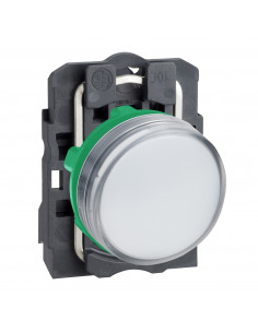 Harmony XB5 voyant lumineux DEL diam. 22 blanc 24V vis étrier SCHNEIDER XB5AVB1