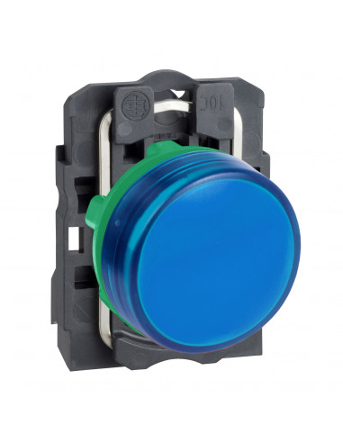 Harmony XB5 voyant lumineux DEL diam. 22 bleu 24V vis étrier SCHNEIDER XB5AVB6
