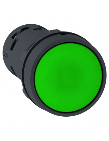 Harmony bouton-poussoir affleurant diam. 22 vert -1F SCHNEIDER XB7NA31