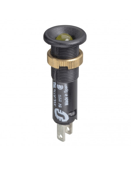Harmony XVL voyant LED diam. 8 orange 24V col noire cosses Faston SCHNEIDER XVLA135