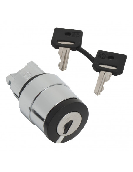 Harmony XB4 tête bouton tournant à clé 3131A diam. 22 2 pos fix retr G SCHNEIDER ZB4BG220
