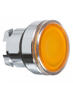 Tête Bouton pousser-pousser Harmony XB4 lumineux diam.22 orange SCHNEIDER ZB4BH053