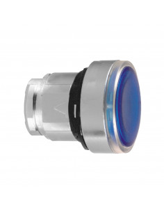 Harmony XB4 tête bouton pousser-pousser lumineux diam. 22 bleu SCHNEIDER ZB4BH063 2