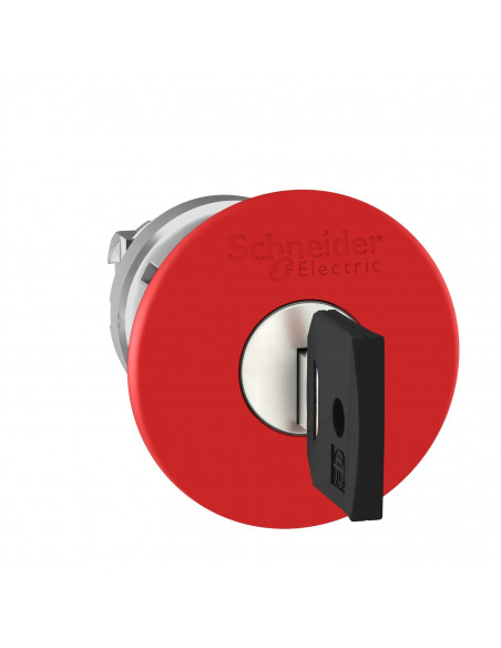 Harmony XB4 tête bouton arrêt urgence diam. 40 à clé 458A rouge SCHNEIDER ZB4BS94410