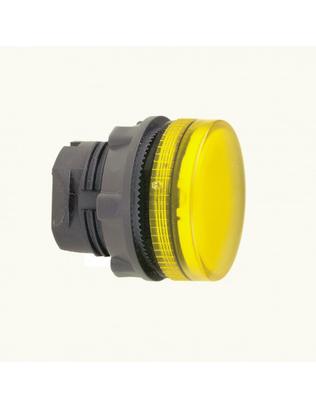 Harmony XB5 tête voyant lumineux DEL diam. 22 strié jaune SCHNEIDER ZB5AV083S