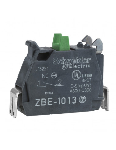 Harmony bloc contact 1F raccordement cosses Faston SCHNEIDER ZBE1013