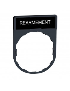 Harmony porte-étiquette 30x40 + étiquette 'REARMEMENT' 8x27 blanc/noir SCHNEIDER ZBY0123
