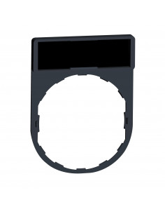 Harmony porte-étiquette plate 30x40 plastique noir avec étiq 8x27 vierge SCHNEIDER ZBY2101